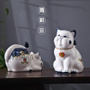 貓咪擺件送女生日禮物貓將軍北歐創意客廳裝飾品貓咪擺件送女禮物