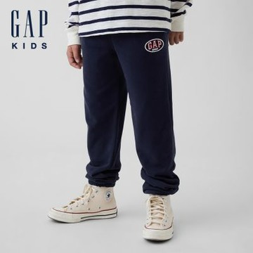 【GAP】兒童VintageSoft毛圈布 Logo 束口運動褲-制服深藍/無月黑(887385)