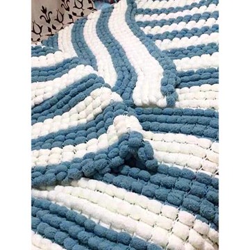 大球球線編織蓋毯冬季毛毯手工diy粗毛線手織毯子自制飄窗墊沙發