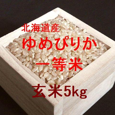 新米 北海道産 ゆめぴりか 一等米 玄米5kg （令和5年産）