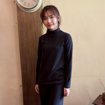 花木馬日系女裝簡約圓領條紋長袖T恤