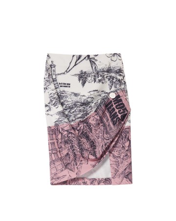 M05CH1N0 Jeans Graphic Printed Midi Skirt