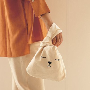 E.City_日式帆布手腕包收納提袋