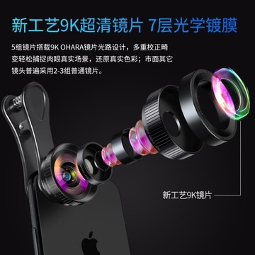 手機鏡頭超廣角微距微攝像頭高清專業拍攝蘋果x外置通用拍照神器7p直播外接單反長焦魚眼【摩可美家】