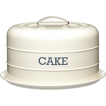 《KitchenCraft》復古蛋糕密封盤-奶油黃-- 保鮮盒