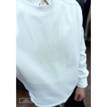 Nor.116 厚磅拼接對比條紋大學T《NORZ6010116》-白