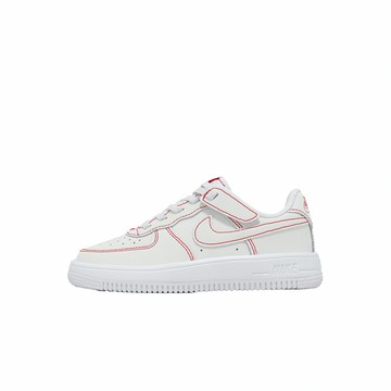 Nike 中童鞋 Force 1 Low EasyOn LV8 1 PS 白 紅 休閒鞋 II7095-100