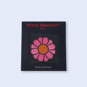 MARDI MERCREDI 筆記本 記事本 筆記本組 隨身口袋筆記本 布章 白色 黑色 棕紅色 橘色 粉色 小雛菊 LARGE NOTEBOOK/UNDATED