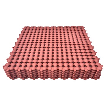 PMU 必美優 健康按摩組合地墊 Set 6片 台灣製  30 x 30 x 1cm  紅色