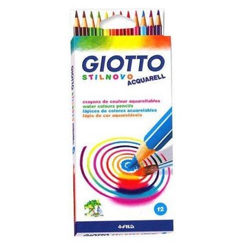 Giotto  嬰幼兒安全美術用品 Stilnovo 水溶性色鉛筆 12色 (GO2557)