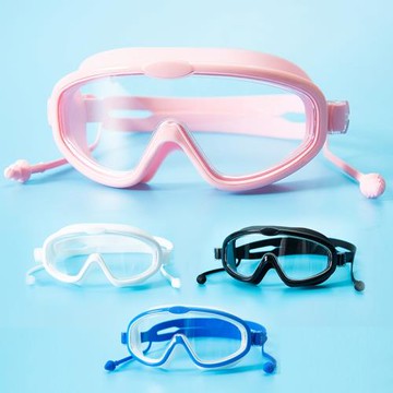 新款兒童女童泳鏡大框防霧女孩游泳鏡電鍍防水男孩男童中大童泳鏡