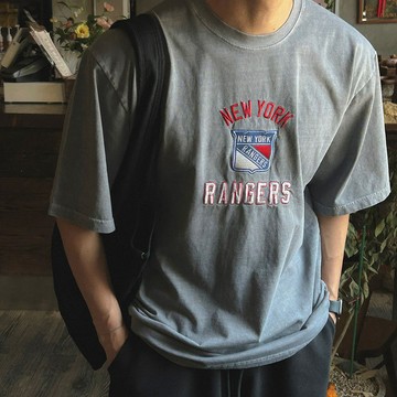 正韓RANGERS刺繡復古水洗棉短袖上衣 3色 YUPPIE 預購商品 0714