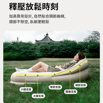 ✨快速出貨✨【Naturehike】懶月帶枕懶人沙發 內置打氣機 單人/雙人款 DZ020  (懶骨頭/沙發床/露營/生日/七夕情人節/聖誕節/喬遷/新居/入厝禮物)