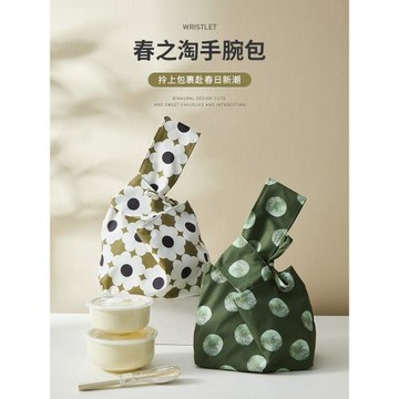 防水耐磨便當袋上班族學生帶飯袋午餐帶飯包大容量便攜手提手腕包