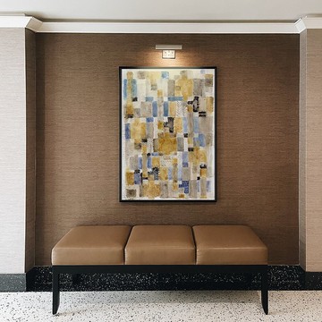 初秋的碎片 - 抽象色塊掛畫/低色調抽象畫/簡約風格/居家佈置