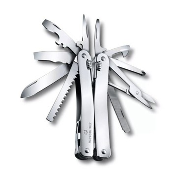 【Victorinox 瑞士維氏】SWISS TOOL SPIRIT X 工具鉗 24用刀 105mm(3.0224.L)【墊腳石】