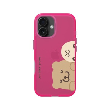 iPhone 16 Clear 粉漾桃 - 咻咻熊 XiuXiubear - 熊與泥