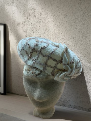 絲光美麗諾羊毛貝蕾帽 -  流光格舞