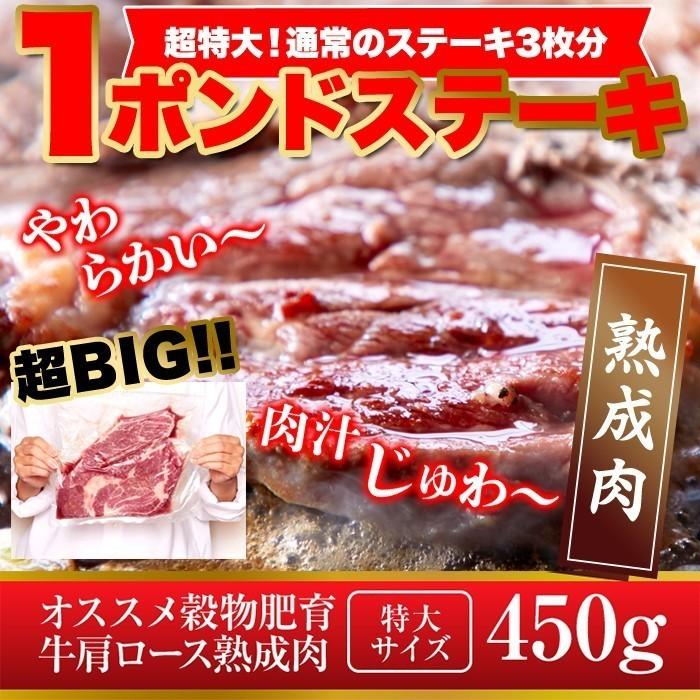 牛肉 肉 焼肉 ステーキ肉 ステーキ 3枚×5 牛肩ロース 熟成肉1ポンドステーキ 送料無料