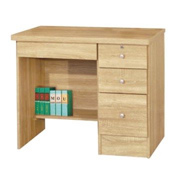 文創集 喜鵲3尺四抽書桌-90x55x75cm免組