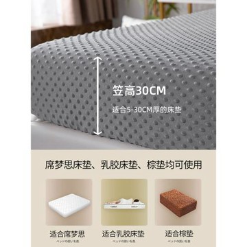冬季牛奶絨床笠單件床罩天鵝絨純色豆豆絨珊瑚絨席夢思床墊保護套