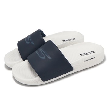 Skechers 拖鞋 Hyper Slide-Infinite 女鞋 深藍 白 回彈 緩衝 固特異大底 涼拖鞋 140448NVY