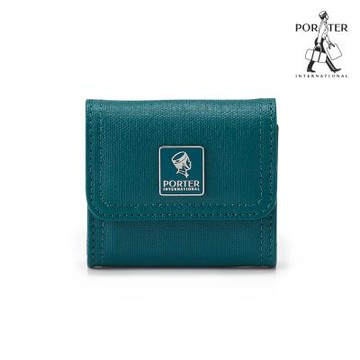 PORTER INTERNATIONAL - 復古品味MORI零錢包 - 湖水綠
