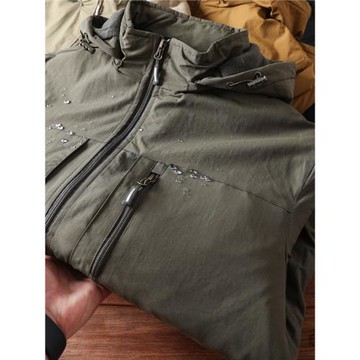 俄羅斯外貿 防風防水 男士戶外加絨加厚脫卸連帽沖鋒衣外套夾克