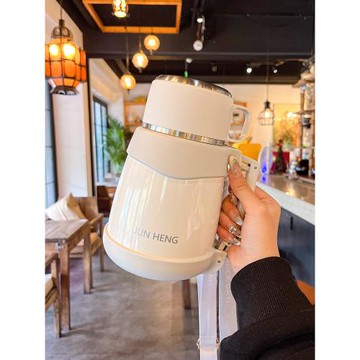 大肚保溫杯女生2025新款高顏值大容量水杯戶外便攜學生不銹鋼水壺