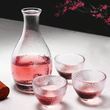 日式玻璃白酒酒具套裝家用小號酒杯子酒壺清酒杯一口杯米酒烈酒杯