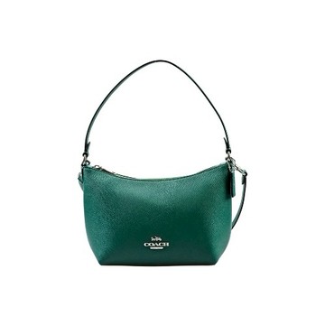 [平輸版] 【COACH】碧璽綠色防刮全皮立體寬底小款手提包/肩背包/斜背包/兩用包/水餃包/船型包 真品平輸