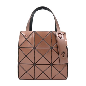 ISSEY MIYAKE 三宅一生 BAOBAO 金屬光CARAT 3x3立體手提包-棕