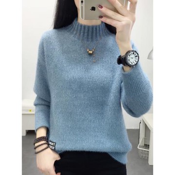 雪尼爾毛衣女秋冬套頭2025新款寬松加厚內搭加絨打底衫外穿上衣