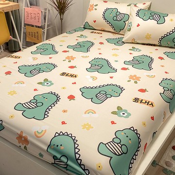 卡通純棉床單單件夏季少女ins風單人100全棉家用被單裸睡夏天雙人