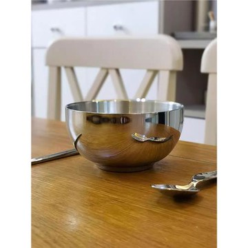 麥可廚304食品級不銹鋼兒童碗家用防摔雙層防燙圓形湯碗幼兒園用