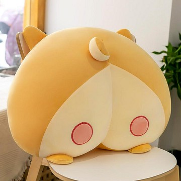 可愛創意毛絨玩具辦公室靠墊睡覺柯基屁股抱枕床上女生玩偶布娃娃（45cm以上的商品麻煩客人選擇宅配哦，謝謝）