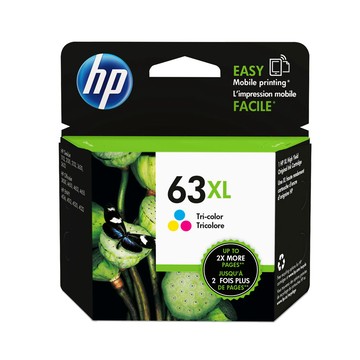 HP 【2入】  63XL高容量 原廠彩色3色墨水匣(F6U63AA)適用  OfficeJet/3830/3832/4650