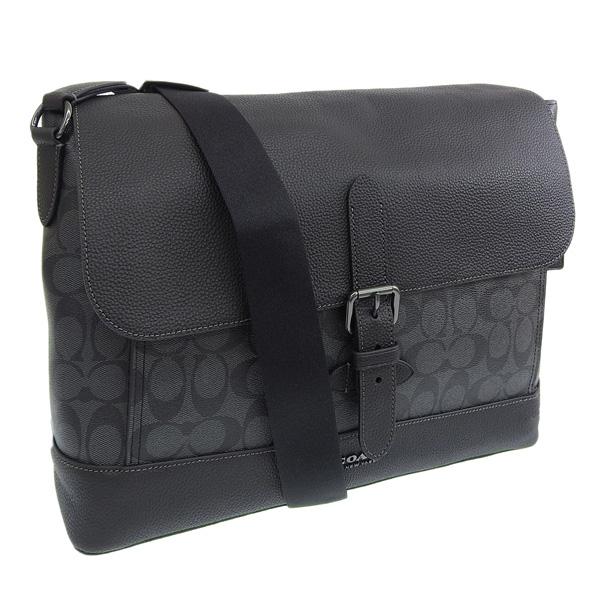 完売品 美品 coach ハドソン メッセンジャーバッグ レザー 黒