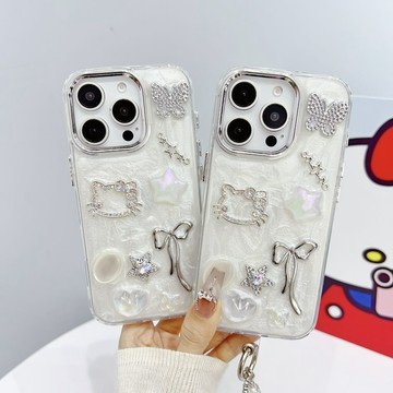 ins風 夢幻閃鑽蘋果17Air手機殼16plus簡約iPhone15promax/14/13/12防摔