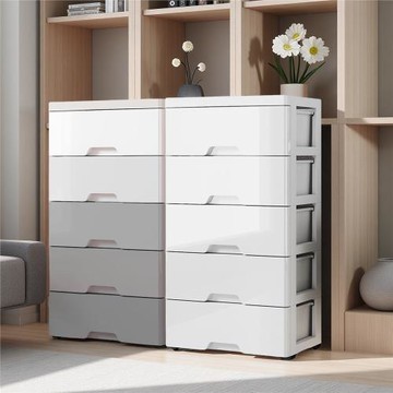 跨境35/48塑料抽屜式收納柜零食柜家用五斗柜儲物整理箱浴室置物