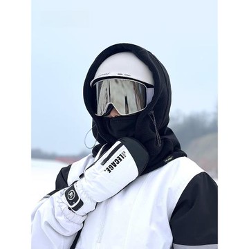 樂凱奇滑雪頭盔套男女滑雪頭套面罩冬季防寒保暖護臉騎行頭套圍脖