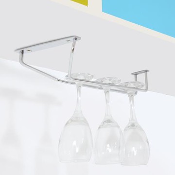 TKY 304不鏽鋼單排高腳杯架-長31cm/寬口12cm/紅酒杯架/收納/廚房(台灣製造)