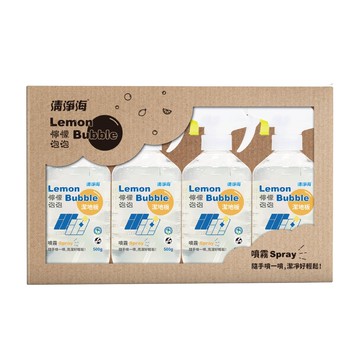 清淨海 檸檬泡泡2+2組 地板清潔噴霧400g4(2噴2補)
