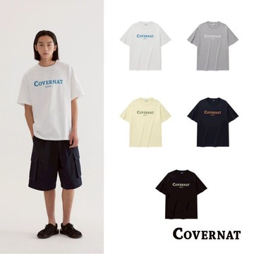 [COVERNAT]25SS 圓領短袖棉t 大學t 休閒t 韓版T恤 男女同款 夏季薄款復古美式t（多色任選）