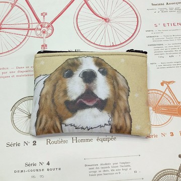 查理士王小獵犬-不織布零錢包