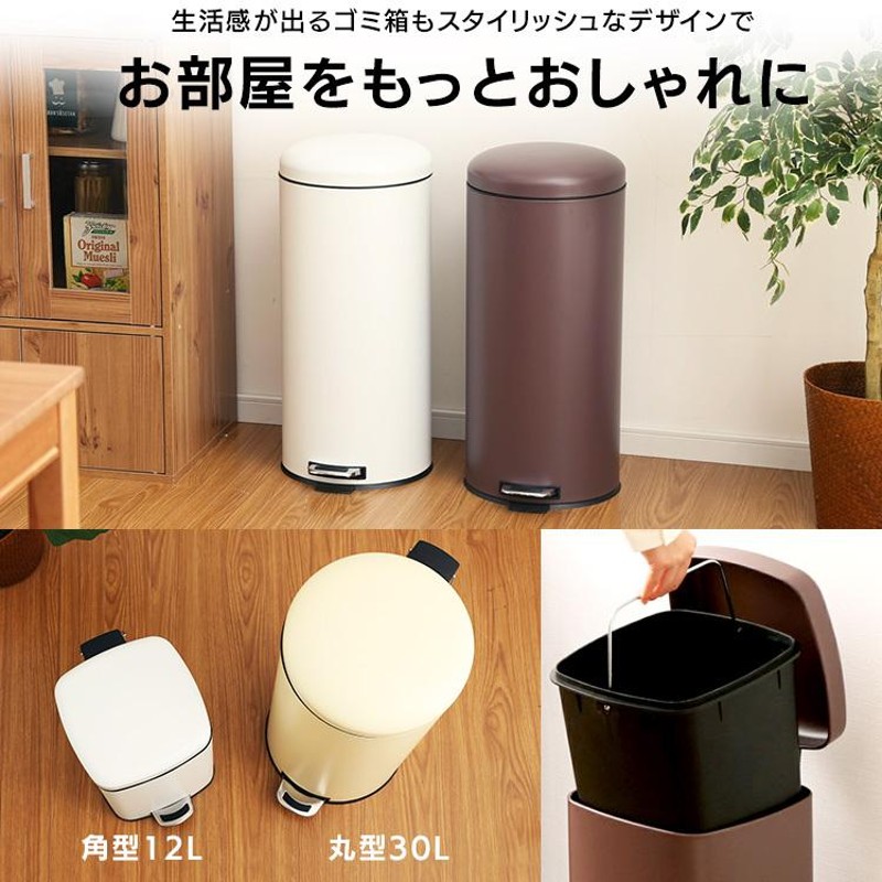 ゴミ箱 スリム ごみ箱 ペダル式 30L 分別 ダストボックス スチール AFB