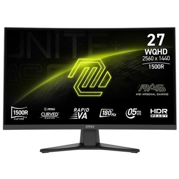 MSI MSI MAG 275CQF E18 曲面電競螢幕 (27型/2K/180hz/0.5ms/VA/HDMI)+SPACE 三色LED護眼掛燈 33cm款