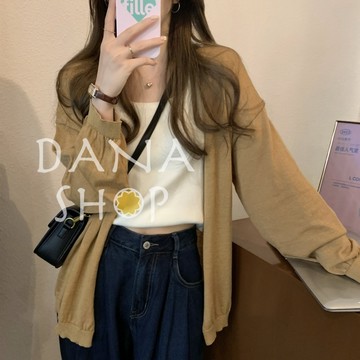 【隔日到】針織外套 DANA 4色 韓版氣質純色寬鬆百搭長袖開衫外套
