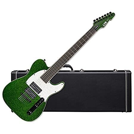 ESP LTD SCT-607 Stephen Carpenter Baritone Electric Guitar (Green Sparkle)