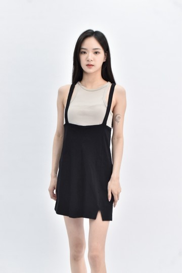 【加購優惠】(XL) xinyi 吊帶素面黑色短裙